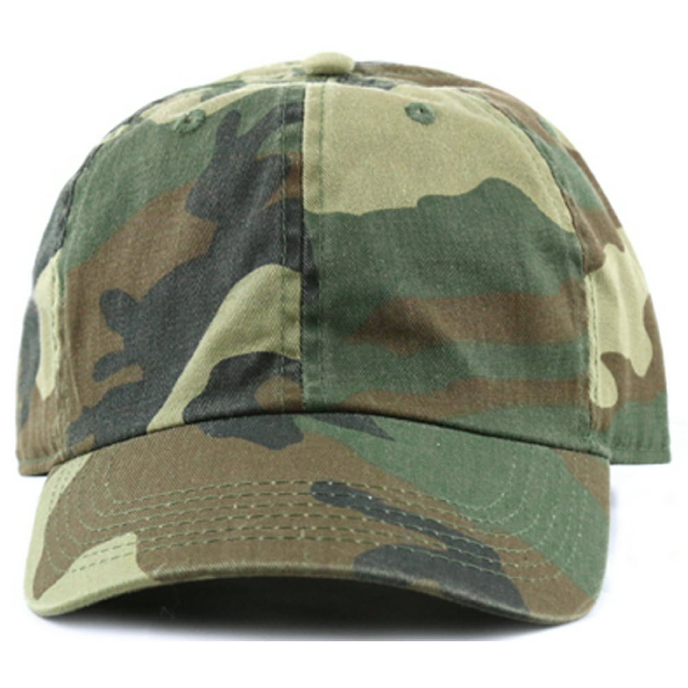 MIRMARU Plain Stonewashed Cotton Adjustable Hat Low Profile Baseball