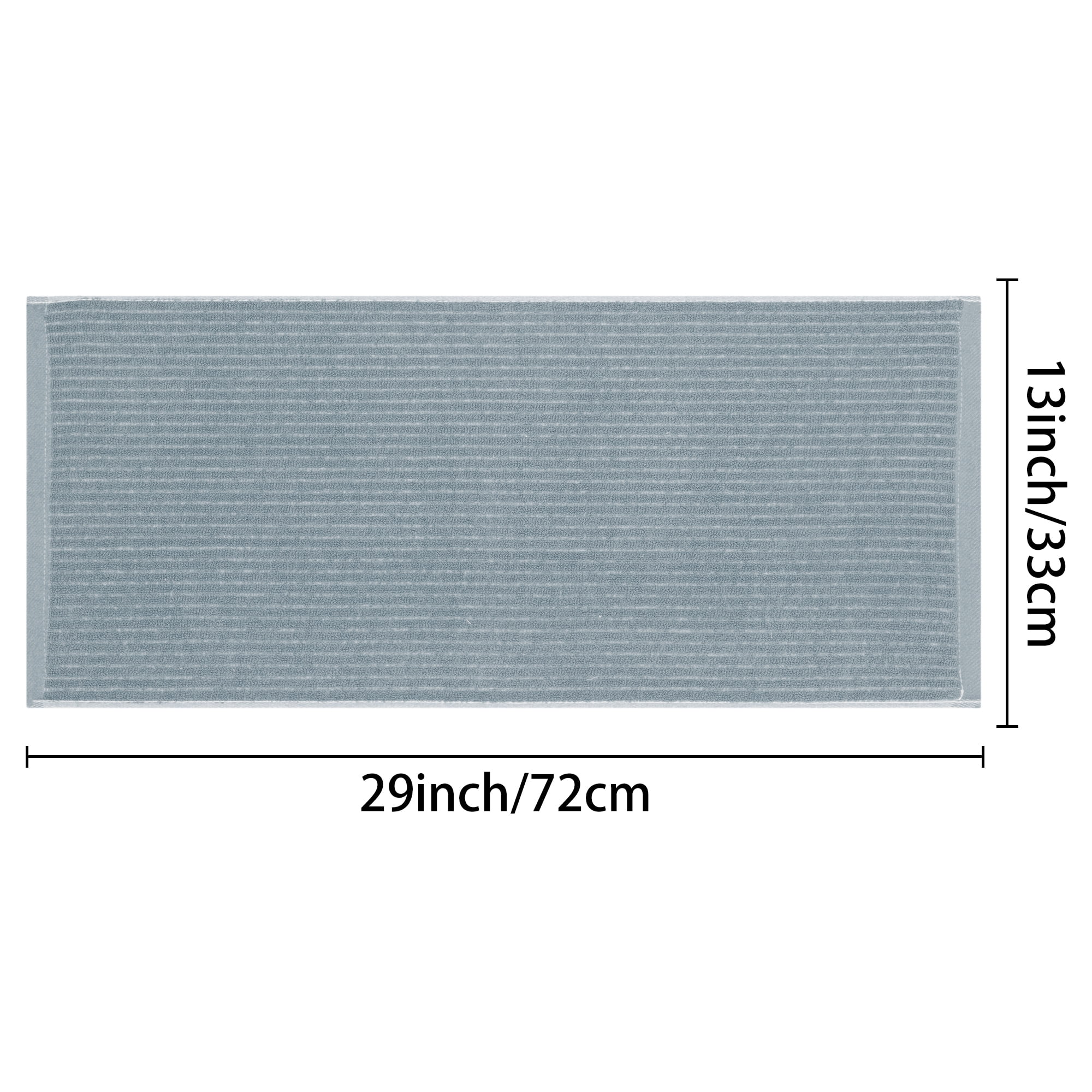 Unique Bargains Striped Pattern 2 Pack Hand Towels Absorbent and Quick Drying Towel Grey 13" x 29"