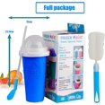 thumbnail image 3 of Slushy Cup 500ml Slushie Maker Ice Cup Silica Cup Pinch Cup Summer Cooler Smoothies Cup Double Layer Squeeze Cup Slush Maker Cup Home DIY Smoothie Cup for Children and Adult, 3 of 5
