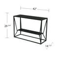 thumbnail image 2 of SEI Furniture Argall Metal Long Console Table with Glass Top in Black, 2 of 2