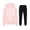 Pink, variant on Joau Women Two Piece Matching Outfits Workout Sets Casual Long Sleeve Zip Up Hoodie Sweatshirt Jacket & Long Sweatpants Fall Winter Tracksuit Set