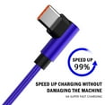 thumbnail image 3 of Linjieee Usb3 Extension Cable 2ft Type C Wire Small Extension Cord USB C Cable Right Angle 90° Elbow Nylon Braided USB A To C 66W Fast Charging Cable, 3 of 8