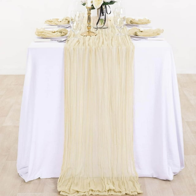 Fiudx Bandera de Mesa Americana, Elegante Diseño de Gasa Plisada, Material Ligero y Fácil de Limpiar, Mejora La Decoración Al Instante, Ideal para Bodas, Fiestas y Festividades, Elegante Anfitrión de