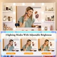 thumbnail image 4 of Blotout 47" Makeup Vanity Desk with Mirror and Lights, Storage Shelves, Vanity Desk with 6000-Colors Lighting & Power Outlet, Glass Top with 3 RGB Drawers, 2 Large RGB Cabinets, 4 of 9