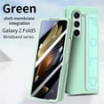 thumbnail image 3 of Cowithday for Samsung Galaxy Z Fold5 Phone Case with Screen Protector & Wristband, Shockproof Drop Proof Hand Strap Non-Slip PC Frame Luxury All-inclusive Shell Cover for Samsung Z Fold 5, Mint, 3 of 8