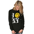 thumbnail image 3 of I Love NY Tongue Out Money Eyes Face Long Sleeve TShirt Men Women Brisco Brands S, 3 of 5