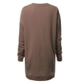 thumbnail image 6 of Made by Olivia Women's Casual Oversized Loose Fit V-Neck Fleece Pullover Sweatshirts Tunic Fall Outfits S~3X, 6 of 7