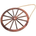 Miangastore Retro Wooden Wagon Wheel Decor Wall Hanging Wood Wheel