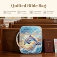 thumbnail image 4 of FOR U DESIGNS Dolphin Print Bible Cover Case for Women Men Carrying Organizer Bag Washable Bible Journaling Supplies Quilted Handbag Church Bag Bible Protective, 4 of 7