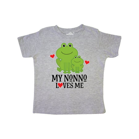 

Inktastic My Nonno Loves Me Grandson Frog Gift Toddler Boy Girl T-Shirt