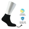 thumbnail image 4 of Cosyfeel Diabetic Socks Women Loose Diabetic Ankle Socks Bamboo Socks for Women's, 4 Pairs Diabetics Neuropathy Socks (Black, Large), 4 of 7