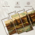 thumbnail image 6 of Elephant Stock Hot Day By The River Wall Art - Horizontal Multi Panel Canvas - Living Room Wall Decor - Abstract Multi Panel - Brown And Beige Decor By Silvia Vassileva - 43" x 27", 6 of 8