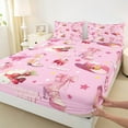 thumbnail image 2 of Manfei Pink Cowgirl Party Full Size Sheets, Kawaii Princess Boots Bed Sheets, Cartoon Stars Print Sheet Sets, Luxury Bedroom Decor, 4pcs, 2 of 6
