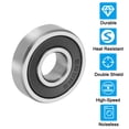 thumbnail image 3 of Uxcell 10pcs 0.28" x 0.94" x 0.35" Deep Groove Ball Bearing, Double Rubber Sealed Bearings Pulley Bearing Wheel, 3 of 5
