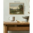thumbnail image 3 of Drsoum Vintage Landscape Canvas Wall Art Cow Farm Classic Wall Prints Modern Farmhouse Bathroom Office Decor 8x10in Natural Framed, 3 of 6