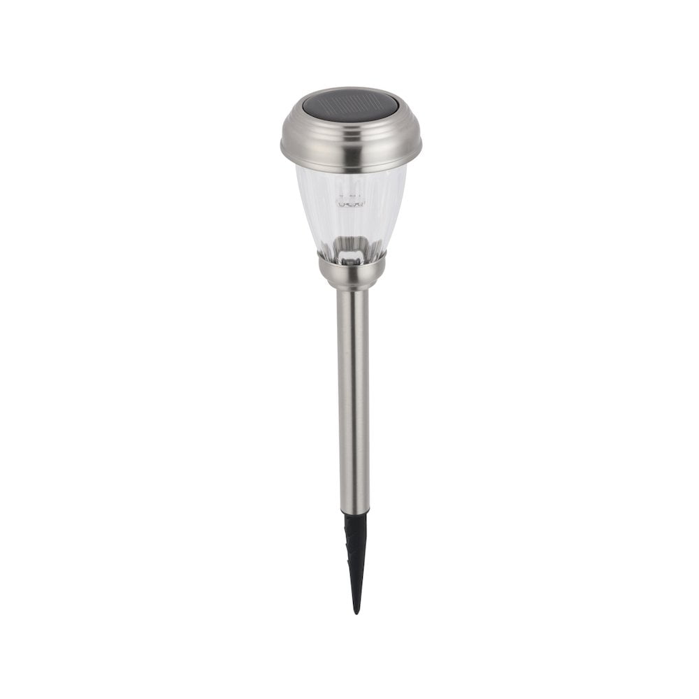Outdoor silver LED 3000K pathway light in pack of 6