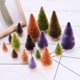 thumbnail image 1 of Árboles de Navidad Yoyauz, 16 miniárboles de Navidad artificiales, pinos en miniatura, 4 tamaños, árboles de sisal con base de madera, árboles de cepillo para botellas, árbol de Navidad de mesa para, 1 of 5