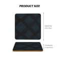 thumbnail image 3 of Multi-Shape Mdf Cork Coaster 4 Pieces Of Anti-Slip, Anti-Wear And Anti-Fouling 3.9in Easy To Clean And Stable Structure Argyle Plaid Darkturquoise_1 Square, 3 of 7