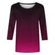 thumbnail image 4 of mfyjkho Tops Deportivos Para Mujer, Camiseta Holgada Estampada De Moda Para Mujer, Blusa De Mangas 3/4, Cuello Redondo, Informal Tops Para Salir Para Mujer Xxxl, 4 of 5