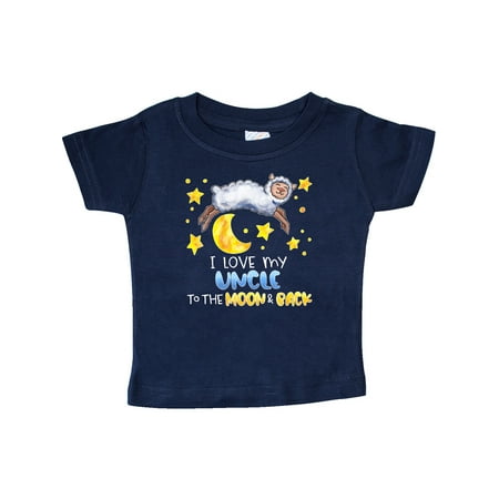 

Inktastic I Love my Uncle to the Moon and Back Cute Sheep Gift Baby Boy or Baby Girl T-Shirt