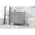 thumbnail image 2 of Elegant Decor Bennett 36" Aluminum MDF Single Bathroom Vanity in Gray, 2 of 8