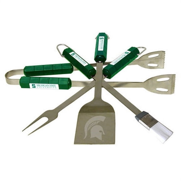 Bsi Products 61029 4 Pc Bbq Set - Michigan State Spartans