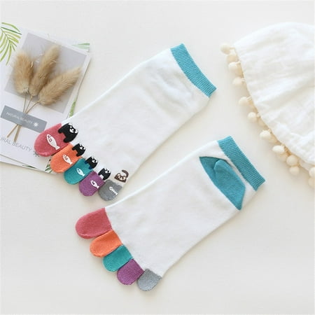 

Women Colorful Toe Socks Five Finger Socks Cotton Funny Socks