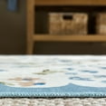 thumbnail image 5 of SAFAVIEH Martha Stewart Jayce Floral Machine Washable Area Rug, Ivory/Light Blue, 4' x 6', 5 of 11