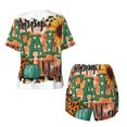 thumbnail image 5 of Picia Happy Fall Y'All Pajamas Sets for Women Soft Short-Sleeved Pjs with Lounge Shorts Two Piece Sleepwear-X-Large, 5 of 9