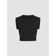 thumbnail image 2 of Basic Crew Neck Cropped T-Shirt, 2 of 7