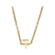 thumbnail image 1 of Un collar de oro con las iniciales de un nombre femenino de moda es un regalo para adolescentes femeninas, 1 of 5