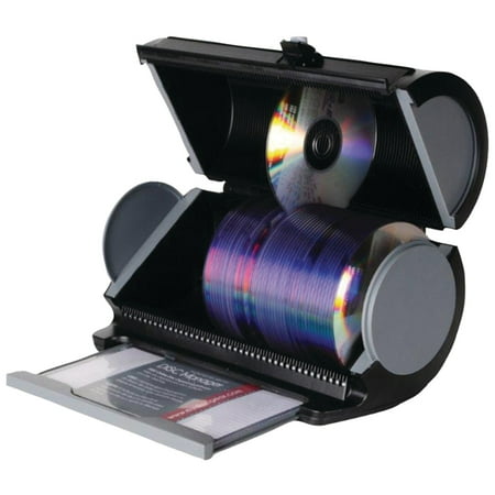 UPC: 0031742120558 | Atlantic 80 Disc Plastic Storage Manager with Pull-Out Disc Menu in Black