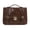 Brown, variant on Vintage Satchel Backpack for Women Men, Retro Flap Crossbody Messenger Bag with Top Handle, Multi Functional Briefcase Bookbag for Office Travel, Black & Brown Solid Colors