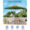 thumbnail image 2 of Yiwa Parasol de Marché, Parasol de Table Extérieur de 9 Pi avec Inclinaison à Bouton-Poussoir, Manivelle et 8 Nervures Robustes pour Protection UV, 2 of 7