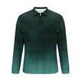 thumbnail image 5 of Big & Tall Golf Shirts for Men S-5X Plus Size Long Sleeve T-Shirts with Zipper Collared Pullover Gradient Printed Casual Work Tees Tops, 5 of 5