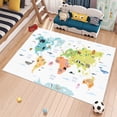thumbnail image 2 of Dreammotif World Map Rug,Education Rug,Map Rug,World Map,Design Pattern Rug,Minimalist Rug,Scholl Rug - High Quality, Soft and Durable, Perfect for Children's Room, 2 of 8