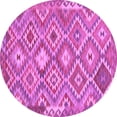 thumbnail image 1 of Ahgly Company Indoor Round Southwestern Purple Country Area Rugs, 3' Round, 1 of 4