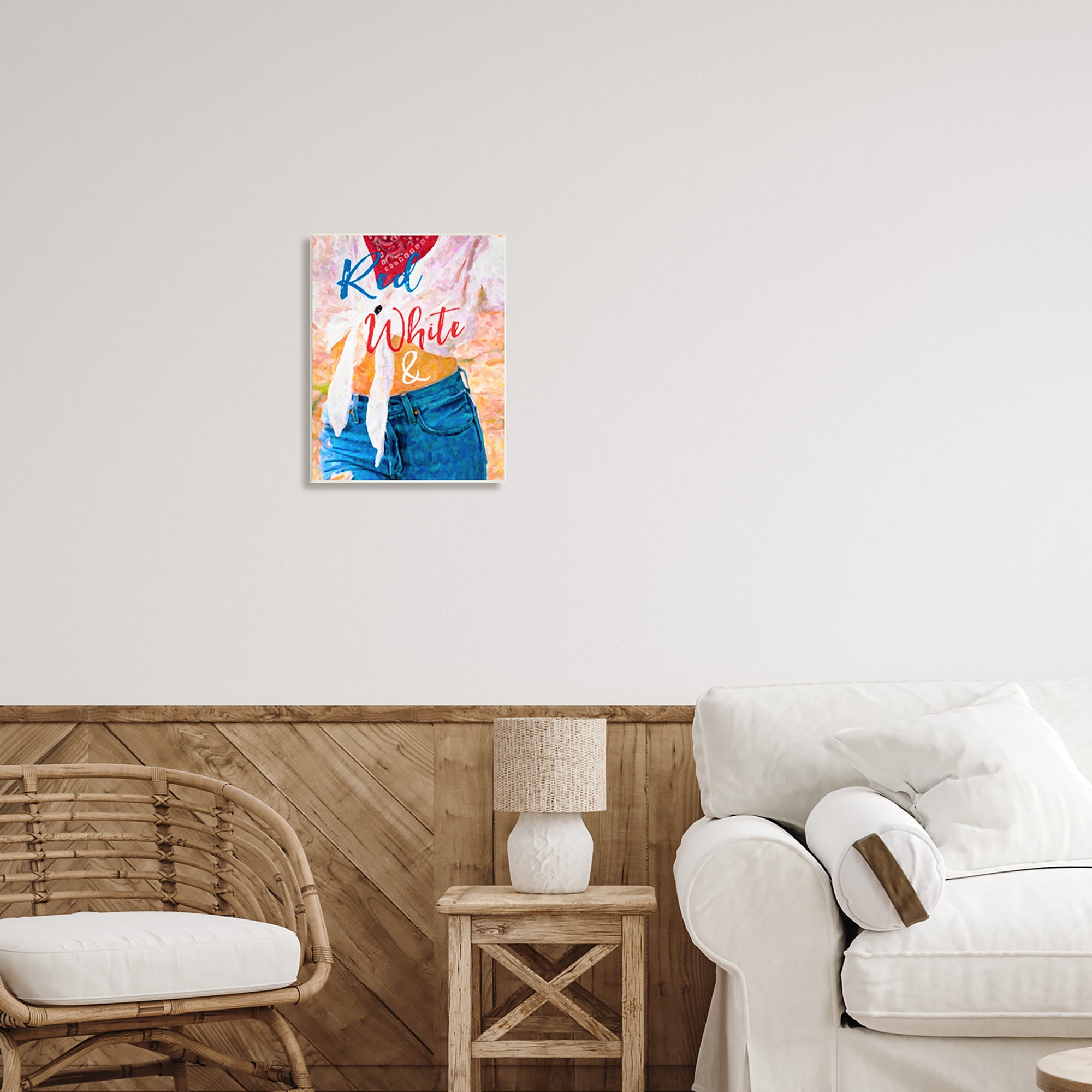 Stupell Industries Red White & Blue Patriotic Celebration Graphic Art Unframed Art Print Wall Art, Design by Graffitee Studios