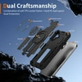 thumbnail image 4 of for iPhone 16 Phone Case [Compatible with Mag-Safe] [Built-in Invisible Stand] [Heavy Duty Drop Protection] Shockproof Rugged Protective Magnetic Cover for iPhone 16, Black, 4 of 7