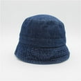 thumbnail image 6 of CoCopeanut 2021 Topi Nelayan Baru Panama Denim Topi Ember Luar Ruangan Wanita Topi Ember Dicuci Mode Hip Hop Gorros Bob Topi Anak Perempuan Perjalanan, 6 of 6