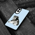 thumbnail image 4 of WIRESTER Shockproof Soft Rubber Cover Case for Samsung Galaxy S25 Edge 6.7 inch 2025, Schnauzer Dog Butt Looking Back On Light Blue Background, 4 of 5