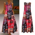 thumbnail image 2 of Enjoytime Womens Summer Dress 2025 Sleeveless A-Line Maxi Dress Casual V Neck Shift Dress Boho Floral Women's Beach Sundresses Plus Size, 2 of 7