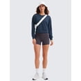 thumbnail image 4 of Sudadera CRZ YOGA SoftAura con cuello redondo y manga larga para mujer, azul, 4 of 5