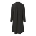thumbnail image 5 of Kureaily Women Spring Summer Casual Solid Color Lapel Button Long Shirt Dress, 5 of 5
