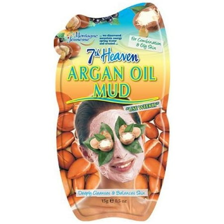 2 Pack 7th Heaven Argan Oil Mud Mask Deeply Cleanses Balances Skin 05oz Each