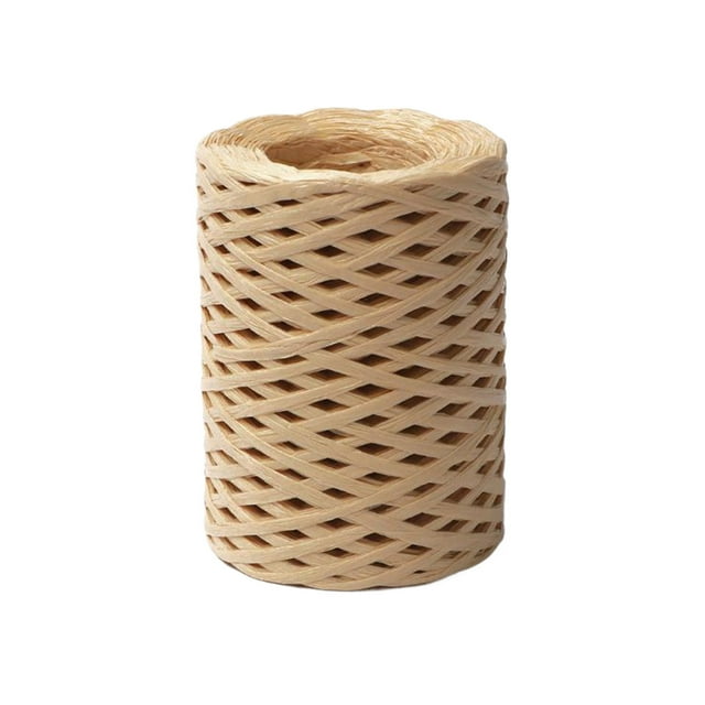 Decodeary Bricolage Chapeau de Paille Fait Main Fil Tressé Corde en Papier pour Artisanat Raphia Naturel Rouge type+4