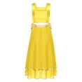 thumbnail image 4 of Zaldita Womens Metallic Patchwork Worship Praise Dance Tunic with Lace-up Side Slits Yellow S, 4 of 7