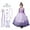Purple+ps, variant on KAWELL Little Girl Princess Dress with Detachable Cape Snow Party Queen Halloween Green Costume