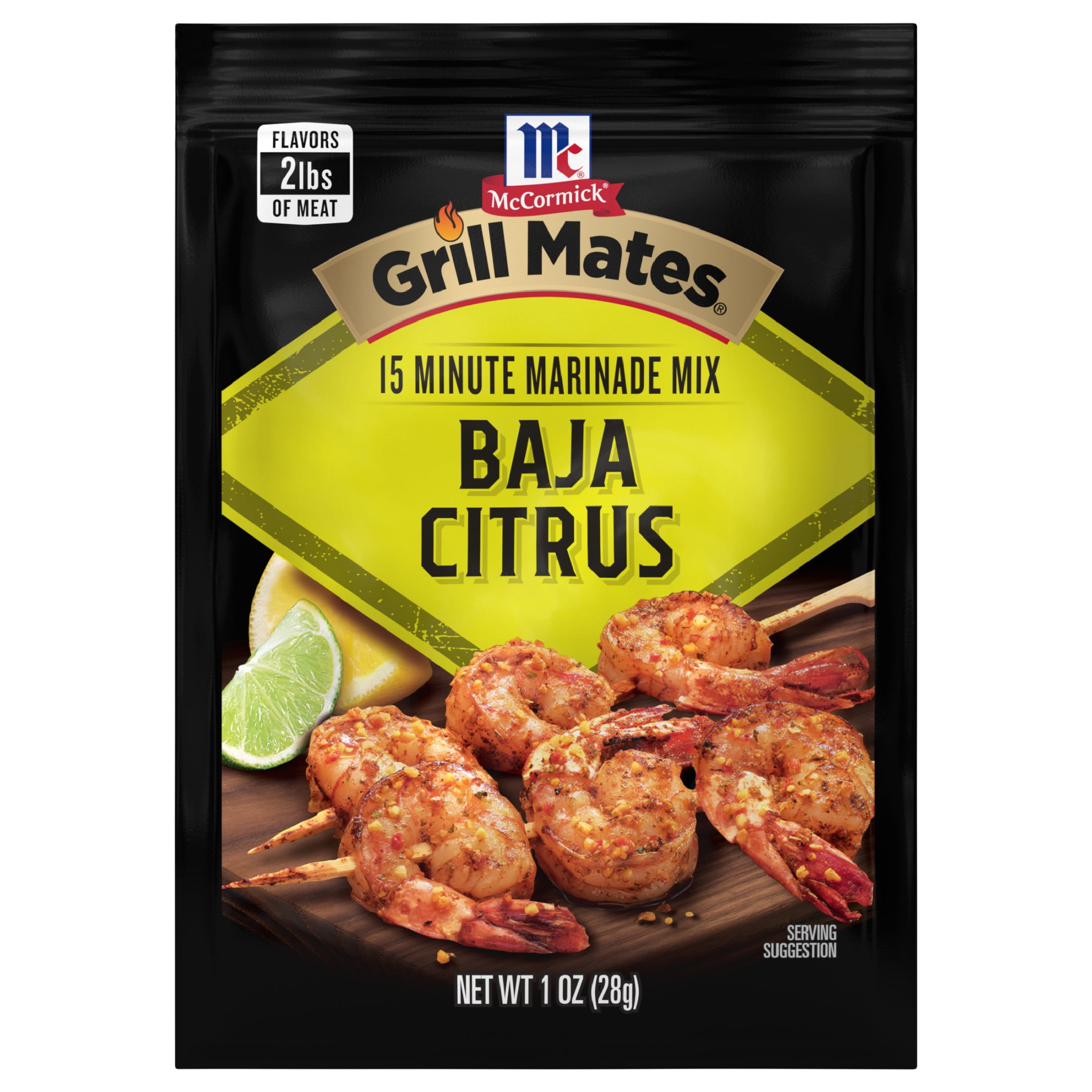 (12 pack) Grill Mates Seasoning Mix, Baja Citrus Marinade, 1.0 oz Packet