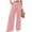 *Pink, variant on ClodeEU Women's High Waisted Wide Leg Dress Pants, Elastic Waist Flowy Trousers with Pockets, Casual Workwear Beige,Women's Plus L